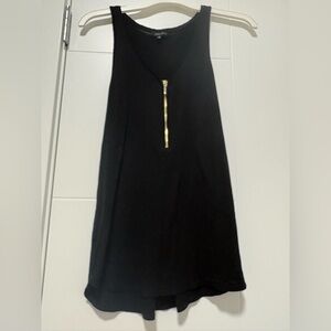 Dynamite Black Tank with Gold Zipper